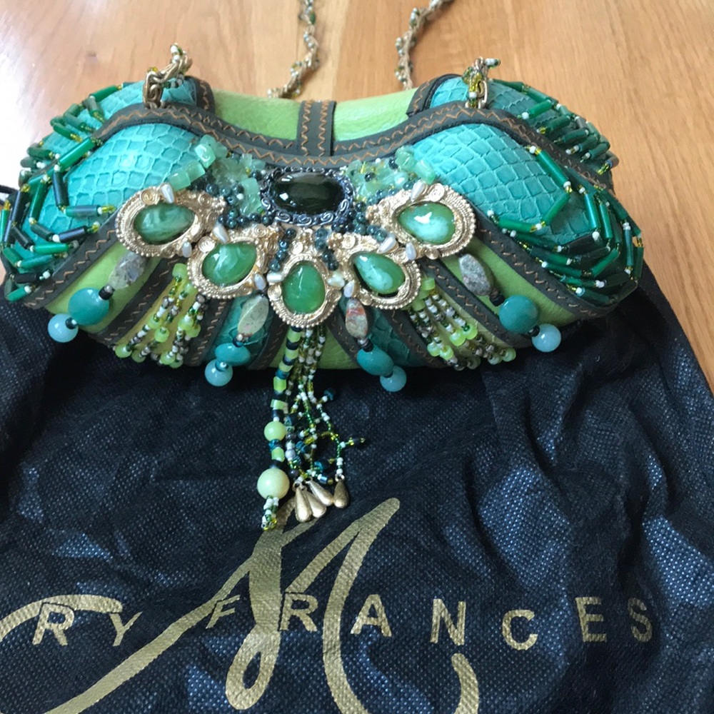 Stunning Mary Frances “greens” purse